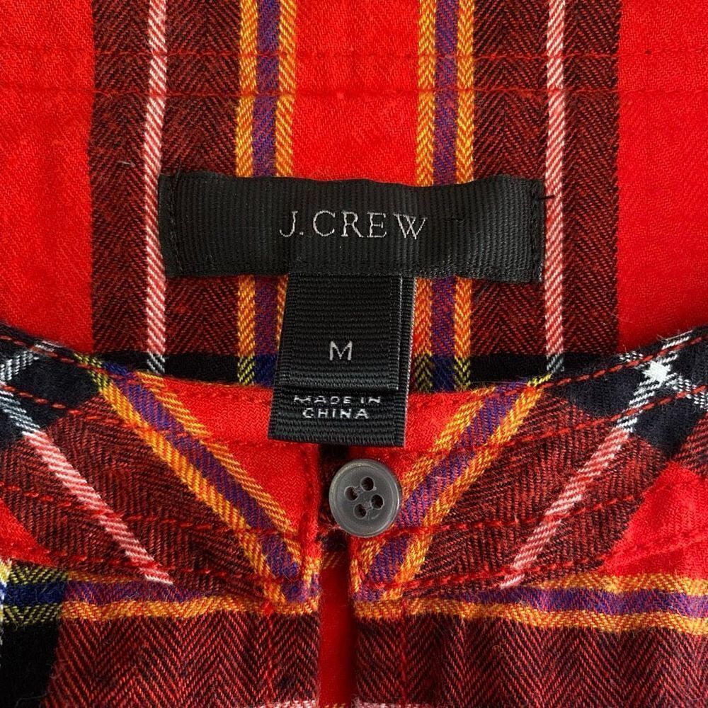J.crew plaid flannel ruffle top - Picture 5 of 14